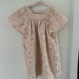 Zara beige floral dress size 4/5